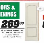 Interior Hollowcore Deep Moulded Door-813mm x 2032mm