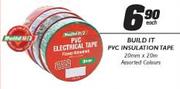 Build It PVC Insulation Tape Assorted Colours-20mm x 20m Each