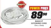 Build It Extension Cord-10m x 10amp
