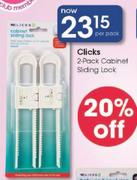 Clicks 2-Pack Cabinet Sliding Lock-Per Pack