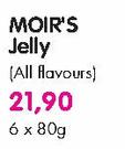 Moir's Jelly(All Flavours)-6x80g Each