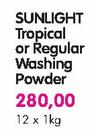 Sunlight Tropical Or Regular Wahing Powder-12x1kg Each
