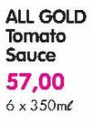 All Gold Tomato Sauce-6x350ml Each