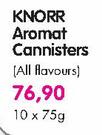  Knorr Aromat Cannisters(All Flovours)-10x75g Each