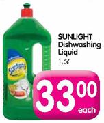 Sunlight Dishwahing Liquid-1.5L Each