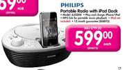 Philips Portable Radio with iPod Dock (AZD208)