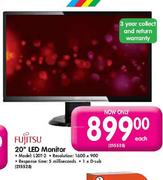 Fujitsu 20" LED Monitor (L20T-2)