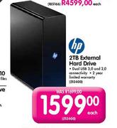 HP External Hard Drive-2TB