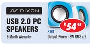 Dixon USB 2.0 PC Speakers S181