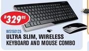 Dixon Ultra Slim Wireless Keyboard & Mouse Combo WS150125