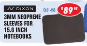 Dixon 3mm Neoprene Sleeves For 15.6 Inch Notebooks EL01-156