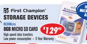First Champion 8GB Micro SD Card