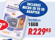 First Champion 16GB Micro