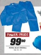 Royal Blue Overall-Size 36-42