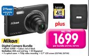 Nikon Digital Camera Bundle S3400