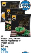 M Frozen Corn, Frozen Mixed Vegetable Or Frozen Beans-3x2KG