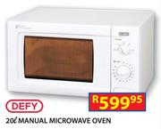Defy 20Ltr Manual Microwave Oven