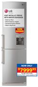LG 420Ltr Metallic Fridge With Water Dispenser