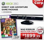 XBOX 360 Kinect And Adventure Game Package