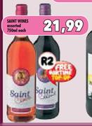 Saint Wines-750ml Each