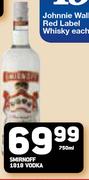 Smirnoff 1818 Vodka -750ml