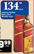 Johnnie Walker Red Label Whisky-750ml Each