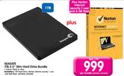 Seagate 1TB 2.5" Slim Hard Drive Bundle