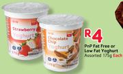 PnP Fat Free Or Low Fat Yoghurt Assorted-175g Each