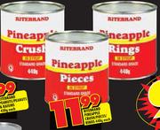 Ritebrand Pineapple Crush/Pieces/Rings-440g Each