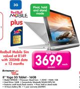 Lenovo 8" Yoga 3G Tablet 16GB MTK838