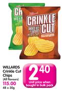 Willards Crinkle Cut Chips (All Flavours)-48x30g