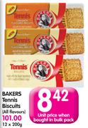 Bakers Tennis Biscuits (All Flavours)-12x200g