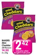 Bakers Mini Cheddar (All Flavours)-6x33g