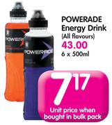 Powerade Energy Drink (All Flavours)-6x500ml