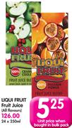 Liqui Fruit Fruit Juice(All Flavours)-24x250Ml