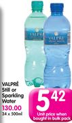 Valpre Still Or Sparkling Water-24x500Ml