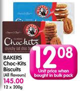 Bakers Choc-Kits Biscuits (All Flavours)-12x200g