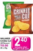Willards Crinkle Cut(All Flavours)-48x30G