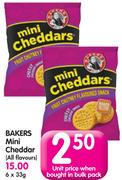 Bakers Mini Cheddar(All Flavours)-6x33G