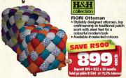 H&H Collection Flori Ottoman-Each