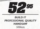 Buit It Professional Quality Handsaw-500mm