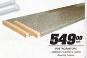 Postform Tops-3600mmx600mmx32mm Each