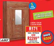 Lindie 120cm 3 Door Robe