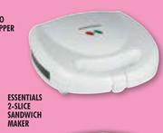 Essentials 2 Slice Sandwich Maker