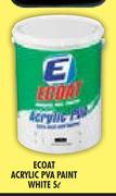 Ecoat Acrylic PVA Paint White-5Ltr