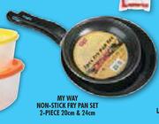 My Way 2 Piece Non Stick Fry Pan Set-20cm & 24cm 