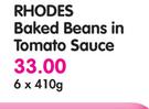 Rhodes Baked Beans In Tamato Sauce-6x410g