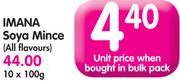 Imana Soya Mince (All Flavours)-100g