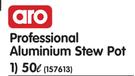 Aro Professional Aluminium Stew Pot 50L
