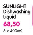 Sunlight Dishwashing Liquid-6x400ml